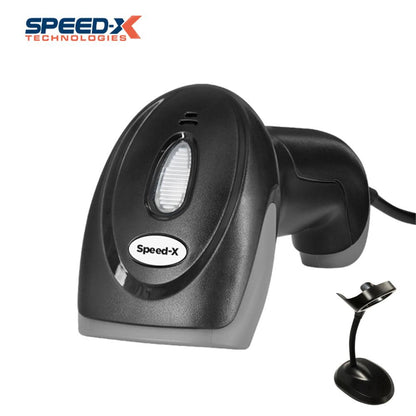 Speed-X 8400 | 1D Laser Handheld Barcode Scanner | USB Plug-and-Play | High-Speed 100 Scans/sec | Lightweight & Durable Design