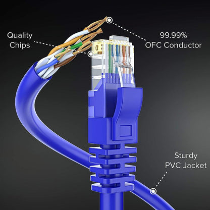 CAT6 UTP Ethernet LAN Cable | High-Speed RJ45 Network Patch Cable | Gigabit 1000Mbps | Up to 550MHz Bandwidth