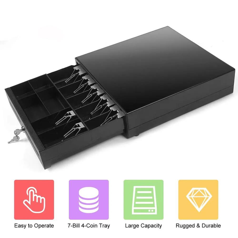 Speed-X SP-340B Cash Drawer | 7 Bills / 4 Coins POS Cash Drawer with RJ11 Interface