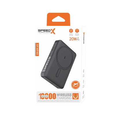 Speed-X SP-WP40 Magnetic Wireless Power Bank | 10000mAh | 20W PD Fast Charging | Magnetic Wireless Charging