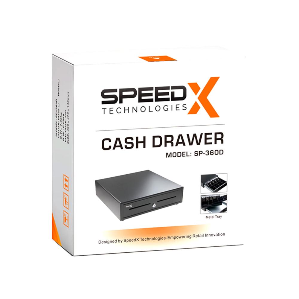 Speed-X SP-360D Heavy Duty Cash Drawer | 5 Bills / 8 Coins POS Cash Drawer with Metal Tray