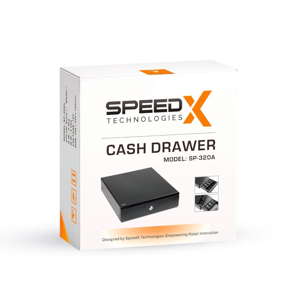 Speed-X SP-320A Cash Drawer | Heavy-Duty POS Cash Drawer (4 Bill / 5 Coin Compartments)e efficiency and protect your business earnings.
