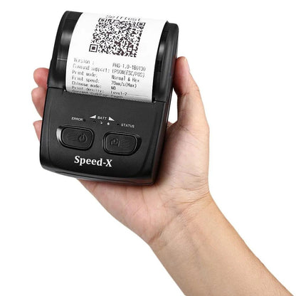 Speed-X BT500M | Mini Portable Bluetooth + USB Thermal Printer (58mm) | High-Speed, Lightweight, Mobile Printing