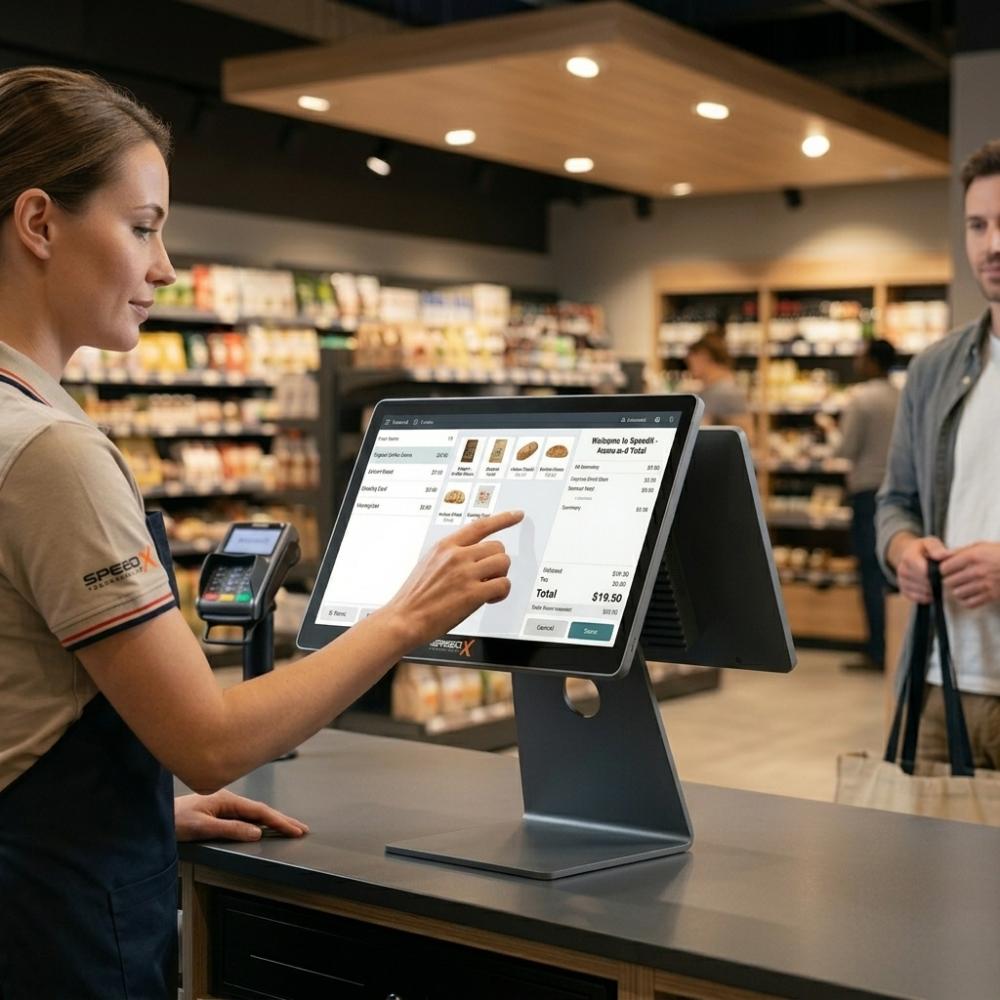 Speed-X SX-PT1568 Dual Display All-in-One POS System | 15.6" FHD + 11.6" Display | Intel Core i5 8th Gen | 8GB DDR4 | 128GB mSATA SSD | WiFi 6 | Bluetooth 5.3 | Windows 11