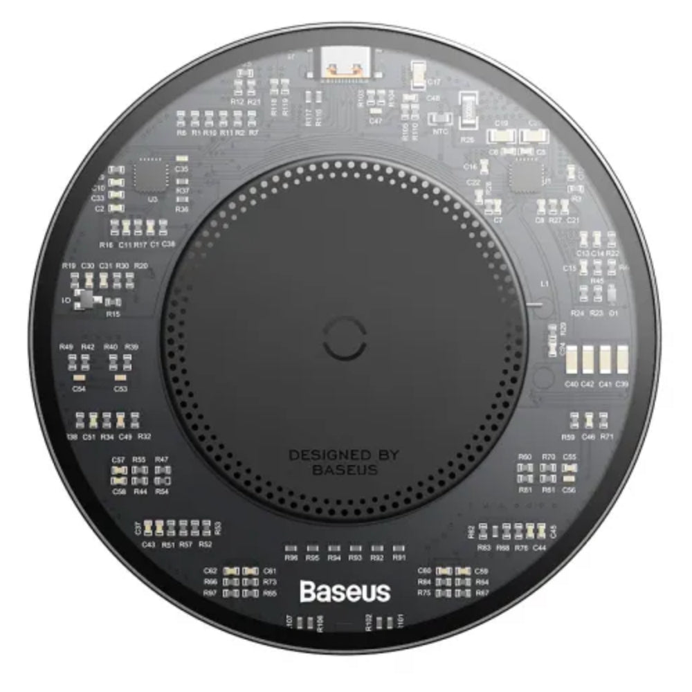BASEUS Simple 2 | Wireless Charger 15W (Cluster Black with Type‑C Cable) – Model CCJJ050001