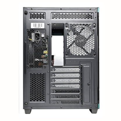 EASE EC124B Pro Case | Panoramic ATX Case with 4 ARGB Infinity Fans (Tempered Glass, Type-C)