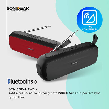 SonicGear P8000 | Super Bluetooth Portable TWS Speaker | Immersive Sound with True Wireless Stereo