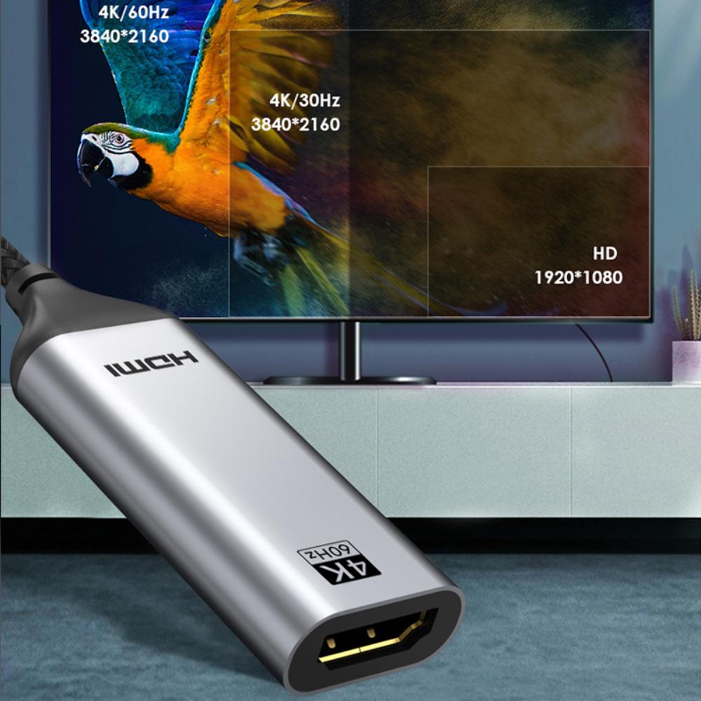 CABLETIME CP10B USB-C to HDMI Adapter | 4K 60Hz Ultra HD | USB-C to HDMI Converter for MacBook Pro, iPad Pro, Laptops & Smartphones