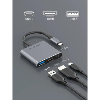 CABLETIME CB42G 3-in-1 USB-C Hub | HDMI 4K | USB 3.0 | PD 100W | Portable Adapter