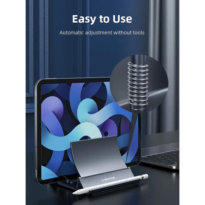 CABLETIME CS15G | Vertical Adjustable Laptop Stand | Gravity Self-Locking Design, Dual Device Support, Non-Slip Base