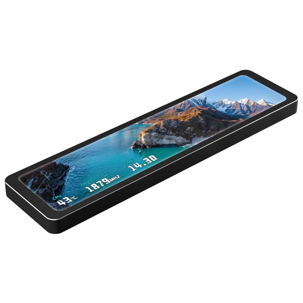 Thermalright Trofeo Vision 11.3 LCD BLACK and WHITE  | 11.3" Wide LCD Screen | 1920×400 Resolution | USB Type-C