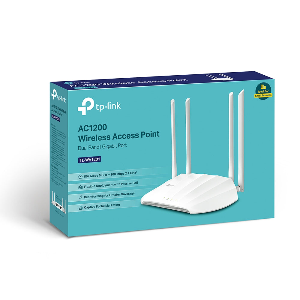 TP-Link TL-WA1201 | AC1200 Dual Band Wireless Access Point | MU-MIMO | PoE Support | Beamforming Technology