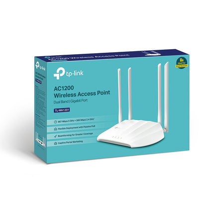 TP-Link TL-WA1201 | AC1200 Dual Band Wireless Access Point | MU-MIMO | PoE Support | Beamforming Technology