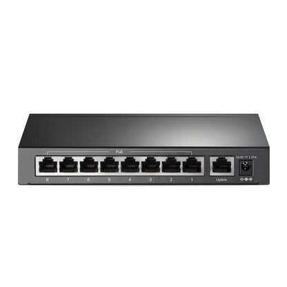 TP-Link TL-SF1009P 9-Port 10/100Mbps Desktop Switch with 8-Port PoE+ | Secure PoE Deployment with Extended Range and Traffic Control