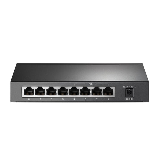 TP-Link TL-SF1008P 8-Port 10/100Mbps Desktop Switch with 4-Port PoE+ | Reliable PoE Power, Extended Range, and Silent Operation