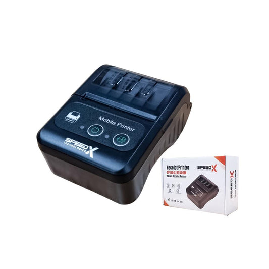 Speed-X BT450M | Mini Portable Bluetooth + USB Thermal Printer (58mm) | High-Speed Mobile Receipt Printing
