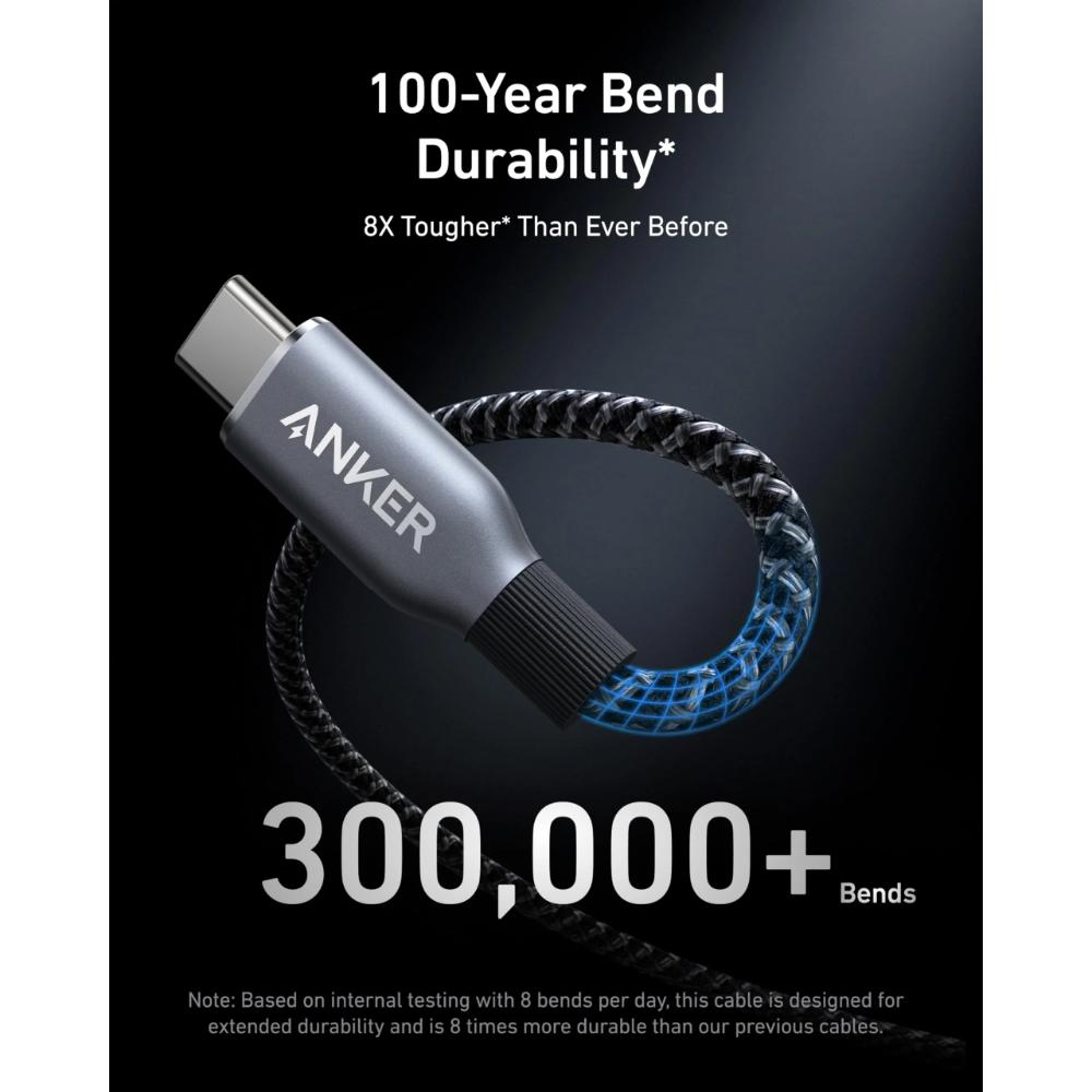 Anker 140W 4-Port GaN Charger B2697 (PD 3.1) + 240W USB-C Cable | Fast Charging Bundle