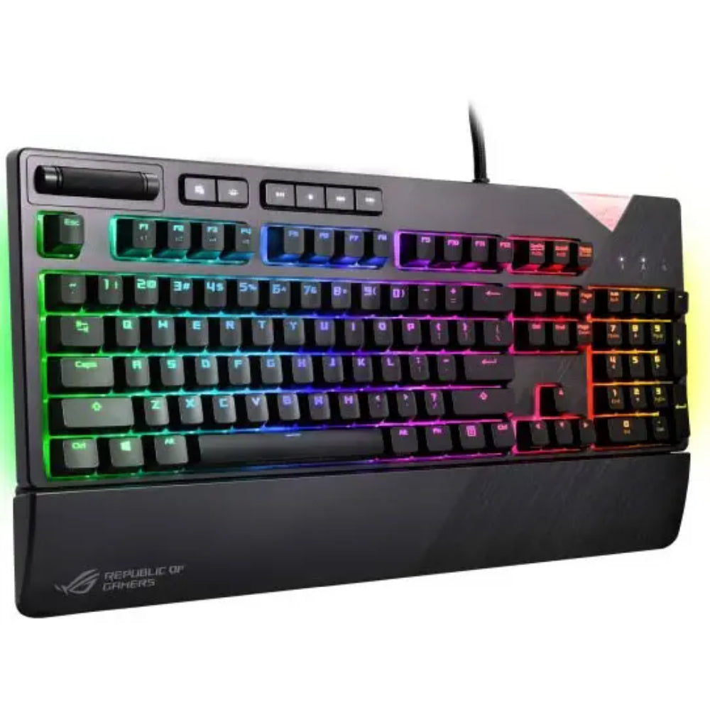 ASUS XA01 ROG Strix Flare RGB Gaming Keyboard | Cherry MX Mechanical Switches | Customizable Badge | Aura Sync RGB