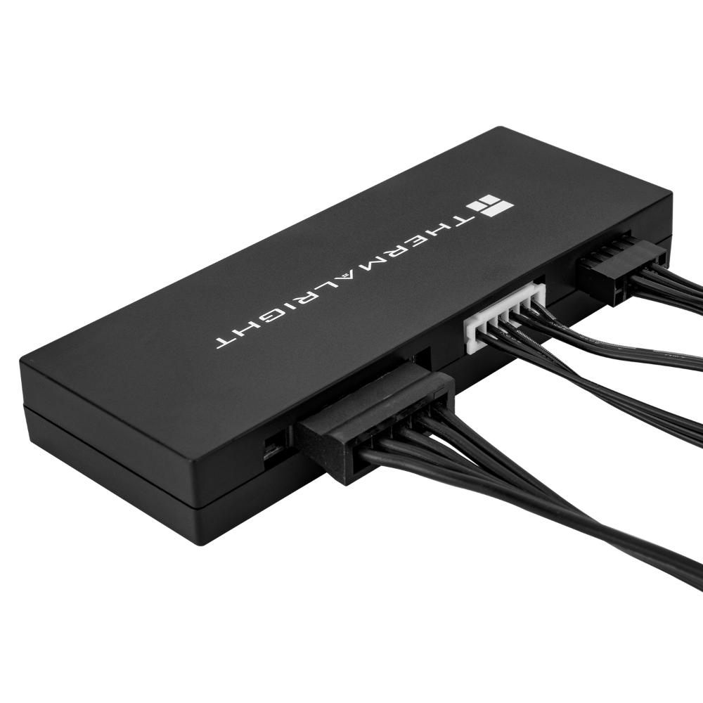 Thermalright USB 2.0 HUB X5 BLACK | 5× USB 2.0 9-Pin Connectors | SATA Power | 500mm Cable