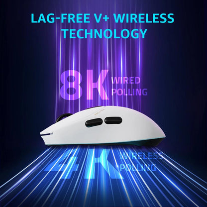 Rapoo VT1 Pro Max Wireless Gaming Mouse | 45,000 DPI | 8K Wired / 4K Wireless | 750 IPS | 50G Acceleration | 59g Ultralight | 60M Omron Switches