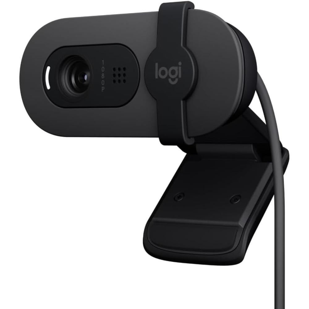 Logitech Brio 100 Full HD Webcam | 1080p 30fps | 2MP Camera | RightLight 2 Auto-Light Balance | Built-in Mic | Privacy Shutter | USB-A | 58° FOV