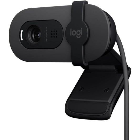 Logitech Brio 100 Full HD Webcam | 1080p 30fps | 2MP Camera | RightLight 2 Auto-Light Balance | Built-in Mic | Privacy Shutter | USB-A | 58° FOV
