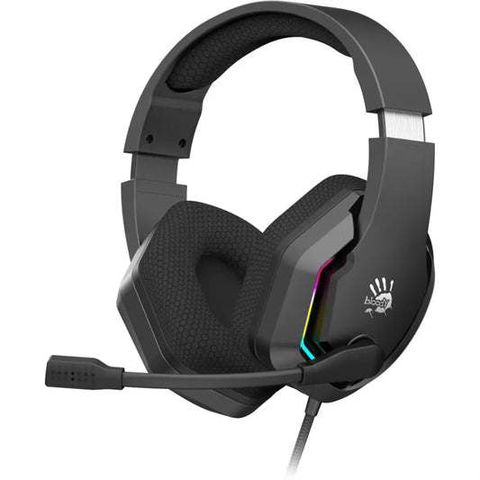 Bloody G260P | Neon Gaming Headphone – Black 3.5mm + USB Edition with PC Extension Adapter