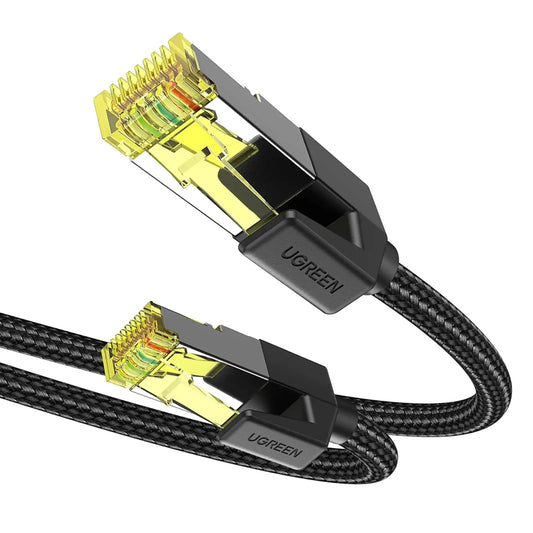 UGREEN 30791 Cat 7 Ethernet Cable | Braided Pure Copper, 10m Black