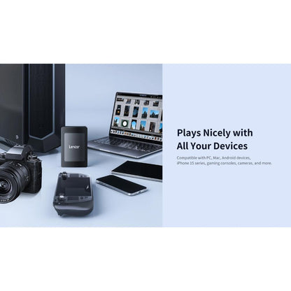 Lexar® SL500 Portable SSD with Magnetic Set | Up to 2000MB/s Read | USB 3.2 Gen 2x2 | MagSafe-Compatible Portable SSD
