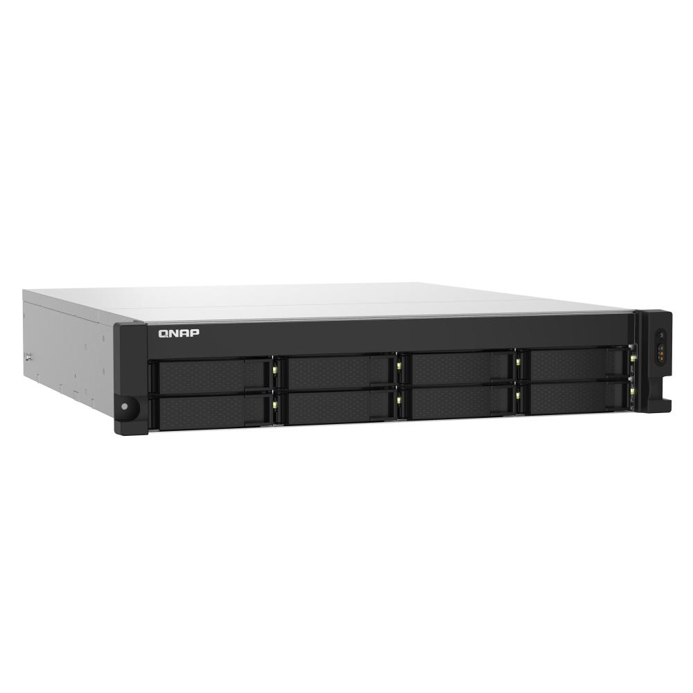 QNAP TS-832PXU-RP 8-Bay Rackmount NAS Server | Quad-Core 1.7GHz | 4GB DDR4 | Dual 10GbE SFP+ & 2.5GbE | Redundant PSU