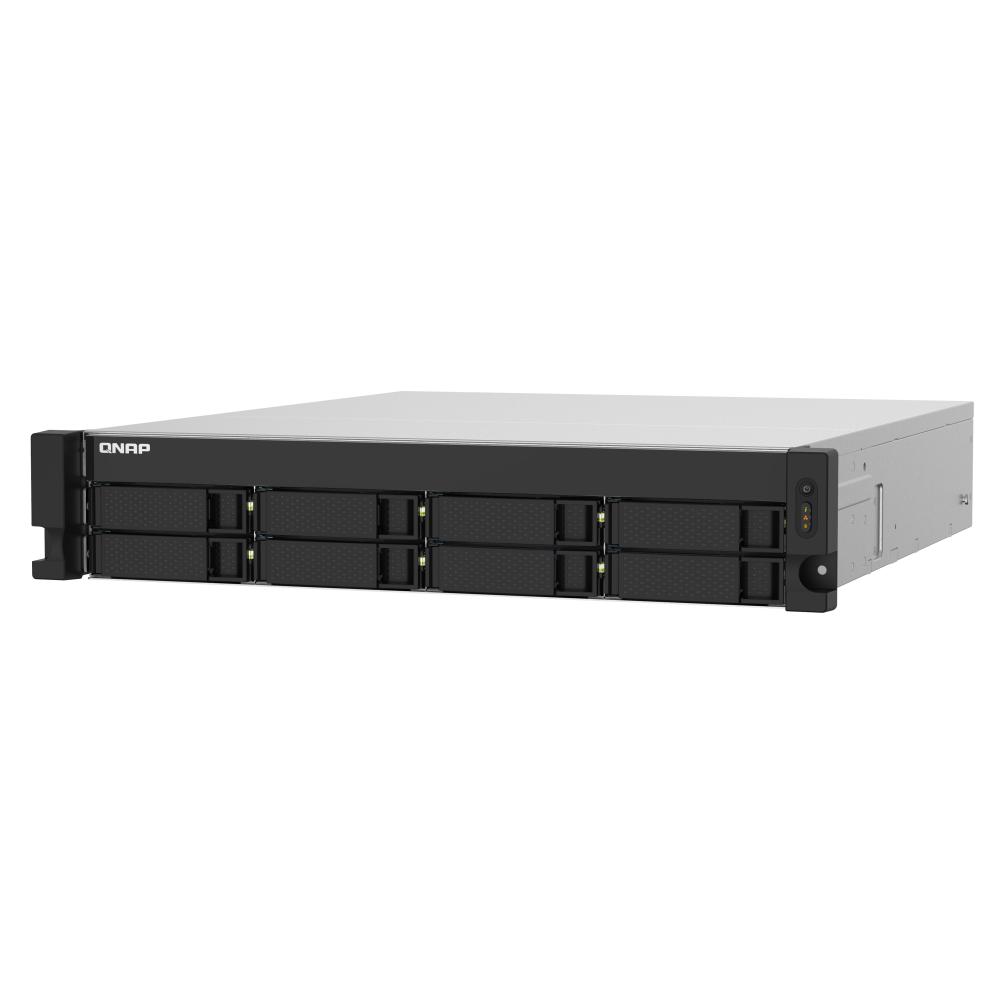 QNAP TS-832PXU-RP 8-Bay Rackmount NAS Server | Quad-Core 1.7GHz | 4GB DDR4 | Dual 10GbE SFP+ & 2.5GbE | Redundant PSU