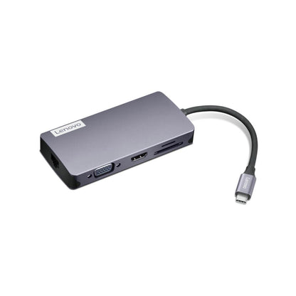 Lenovo 150 USB-C Travel Dock | 4K HDMI | VGA | Gigabit Ethernet | USB-A | USB-C Power Pass-Through | SD & TF Card Reader | 100W Charging