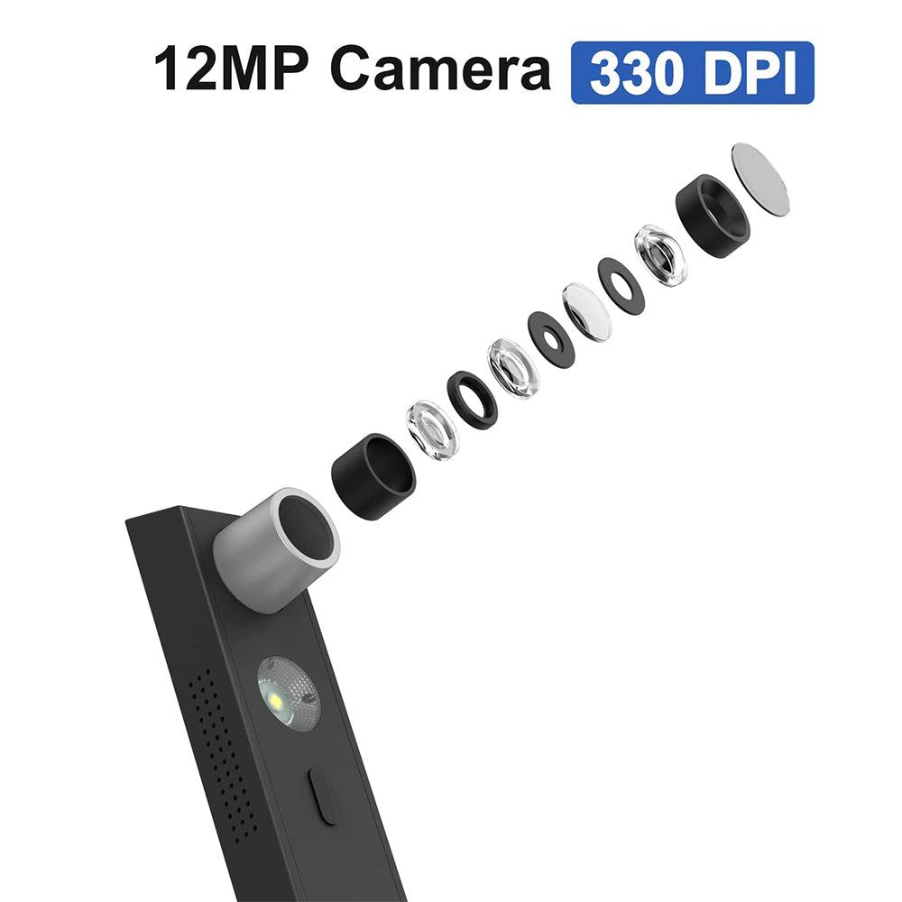 CZUR Lens Pro Document Scanner | 12MP CMOS Sensor | 4032×3024 Resolution | 1-Second Scan | A4 Size | OCR (180+ Languages) | USB Powered | Video Recording