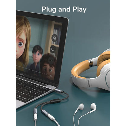 CABLETIME CF14B 3.5mm Male to Dual RCA Female Audio Cable | Y Adapter, Gold-Plated, Nylon Jacket