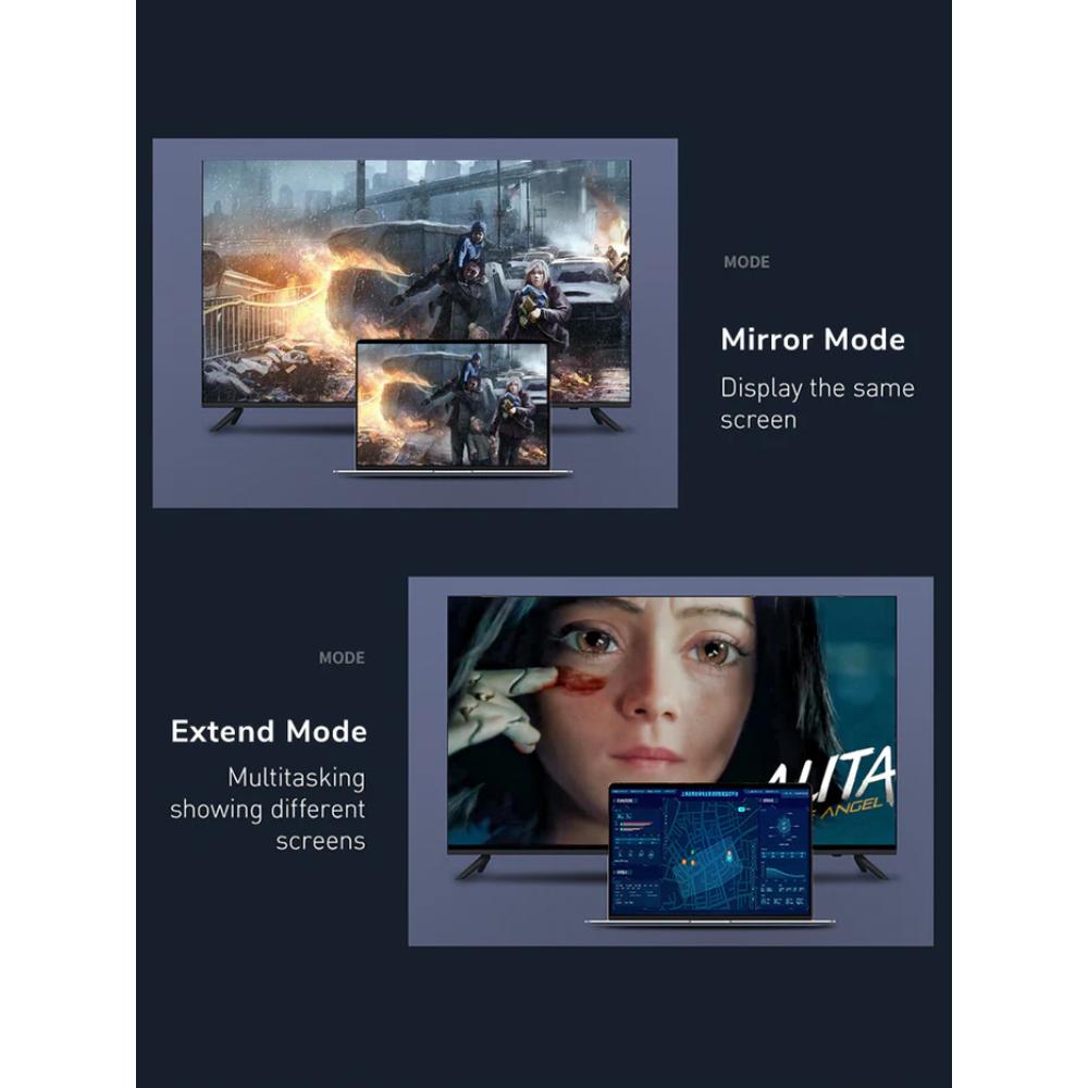 CABLETIME CC13K USB-C to HDMI Cord | 4K@60Hz, 18Gbps, Nylon Braided | 1.8M