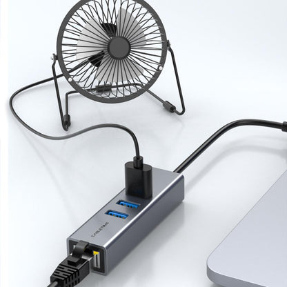 CABLETIME CB55G USB 3.0 3-Port Hub with Gigabit Ethernet Adapter | 5Gbps Data Transfer | RJ45 1000Mbps | For Laptops, PCs & Nintendo Switch