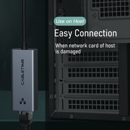 CABLETIME CB50G USB 3.0 to Gigabit Ethernet Adapter | 1000Mbps LAN | USB-A to RJ45 | High-Speed Wired Network Solution