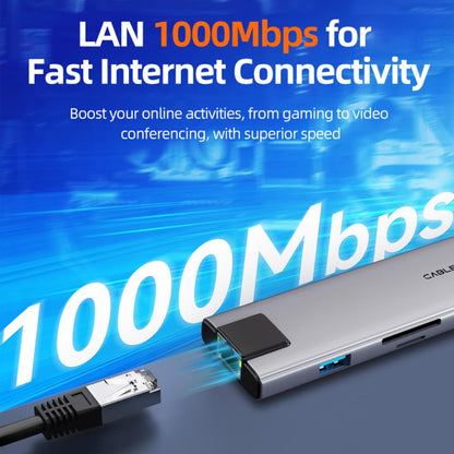 CABLETIME HB03G | 9-in-1 USB-C Hub | 4K HDMI, 100W PD, 1000Mbps Ethernet, Audio Jack | MacBook, Windows, iPad