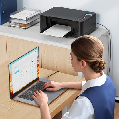 CABLETIME CA15L | USB 2.0 A to B Printer Cable | 480Mbps High-Speed Data Transfer | Aluminum Shell + Braided Jacket (2M)