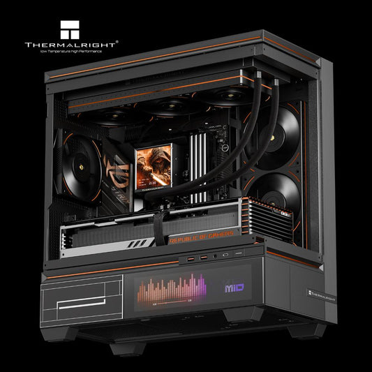 Thermalright Peerless Vision 360 ARGB White & Black 360mm AIO Liquid CPU Cooler | 3.95" LCD Screen | Wireless Splicing Fans | 2000RPM ARGB PWM Fans