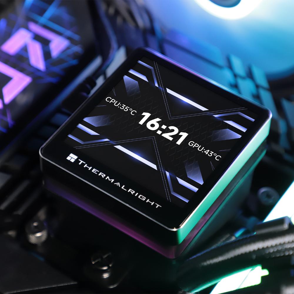Thermalright Grand Vision 360 ARGB Black & White 360mm AIO Liquid CPU Cooler | 6400RPM Pump | TL-H12-X28-S Fans