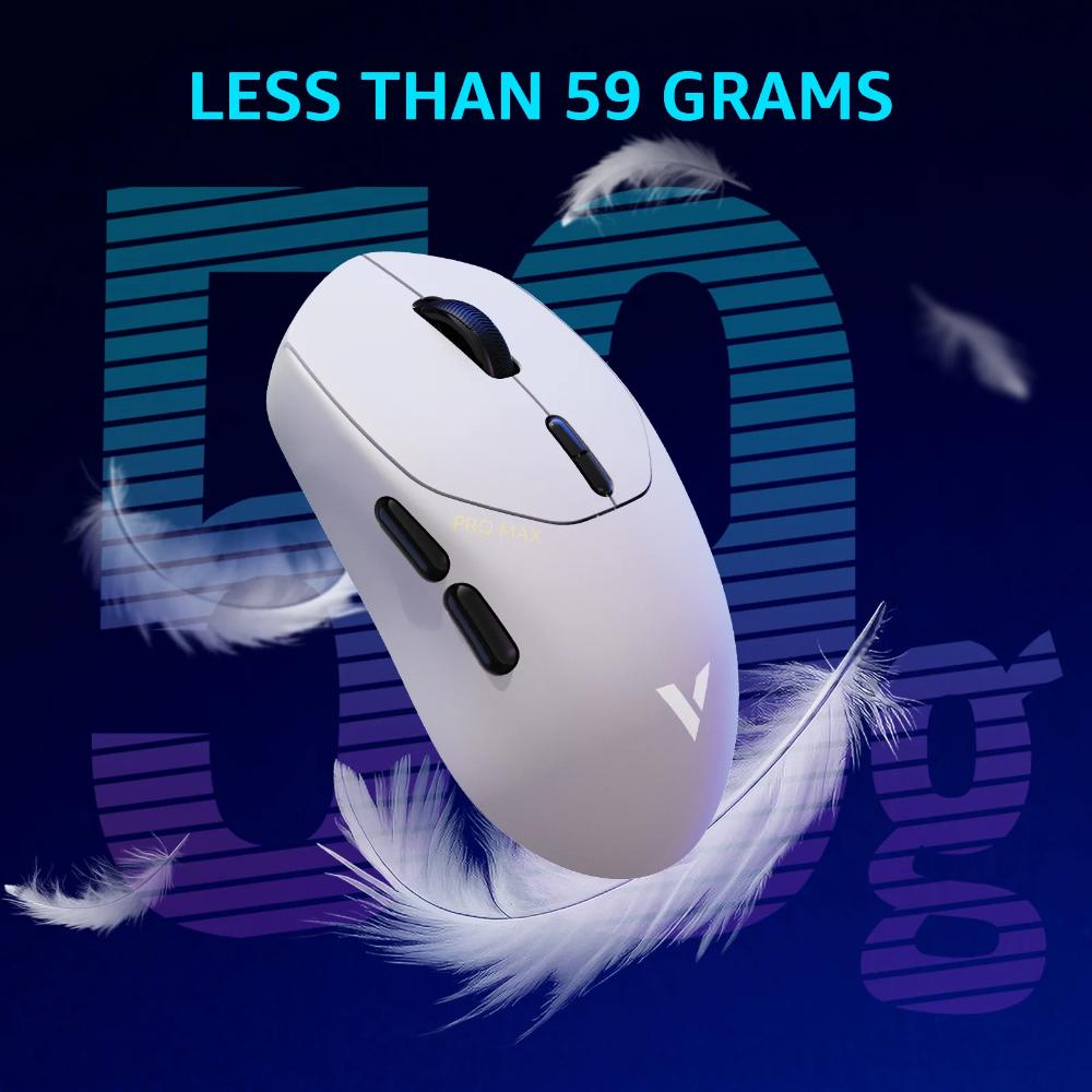 Rapoo VT1 Pro Max Wireless Gaming Mouse | 45,000 DPI | 8K Wired / 4K Wireless | 750 IPS | 50G Acceleration | 59g Ultralight | 60M Omron Switches