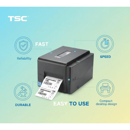 TSC TE244 Barcode Label Printer | 4" Desktop | 203 DPI | Thermal Transfer & Direct Thermal | USB