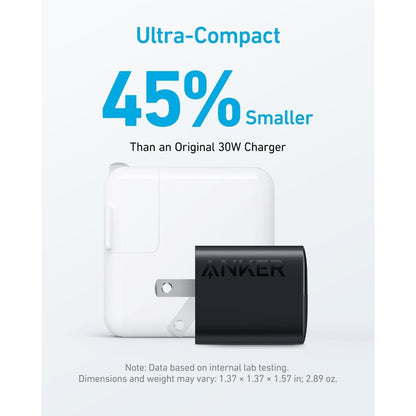 Anker 323 Charger A2331 | 33W USB-C + USB-A Fast Wall Charger | Dual Port Compact Charger