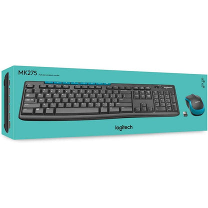Logitech MK275 Wireless Combo | Full-Size Keyboard + Compact Mouse | 2.4GHz Wireless | Plug-and-Play Nano Receiver | Long Battery Life