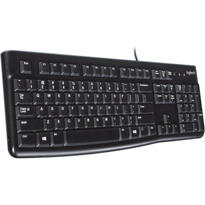 Logitech K120 USB Wired Keyboard | Full-Size Keyboard with Numeric Keypad | Spill-Resistant | Plug-and-Play USB | Black