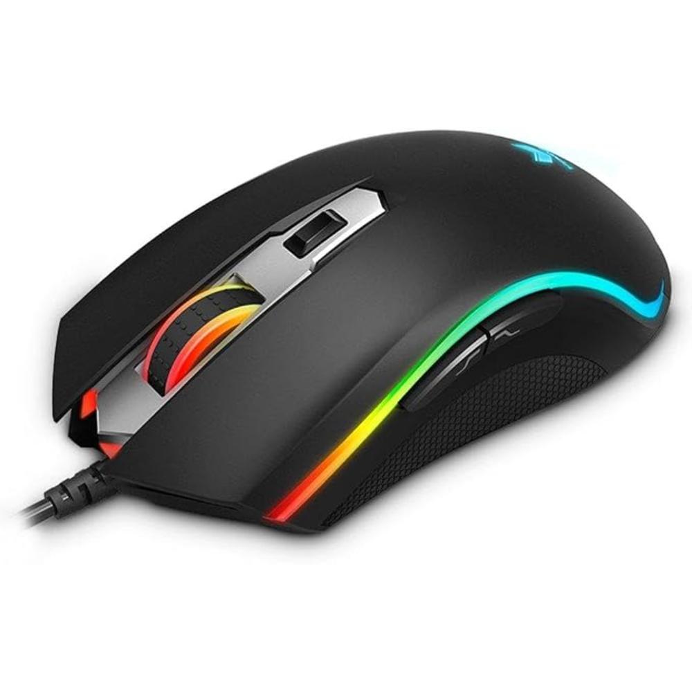 Rapoo V25S Wired Gaming Mouse | 5000 DPI | PixArt PAW3325 Sensor | 1000Hz Polling Rate | 16.8M RGB | 73g Lightweight | 8 Programmable Buttons