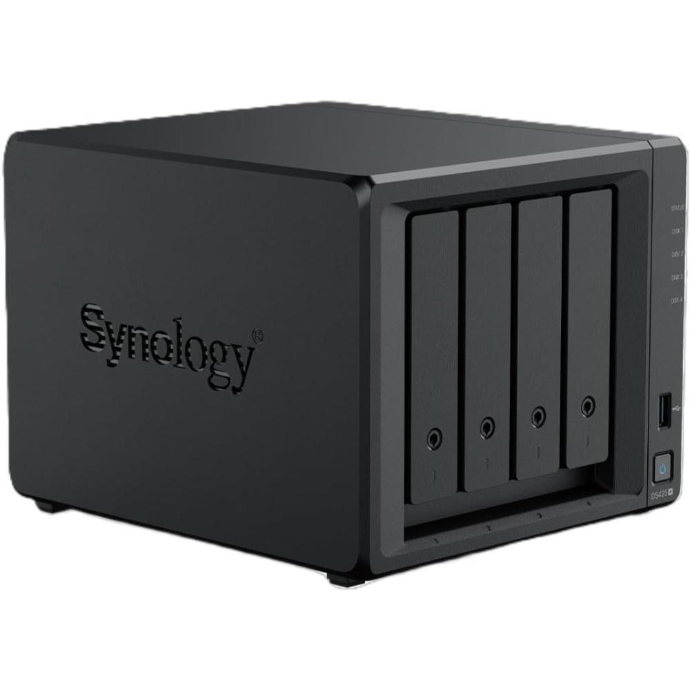 Synology DiskStation DS425+ | 4-Bay NAS Storage Solution | Intel Celeron Quad-Core | 2.5GbE | M.2 NVMe Cache Support