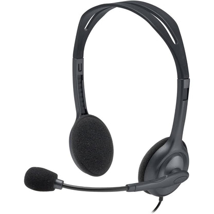 Logitech H111 Stereo Headset | 3.5mm Multi-Device Headset with Rotating Microphone