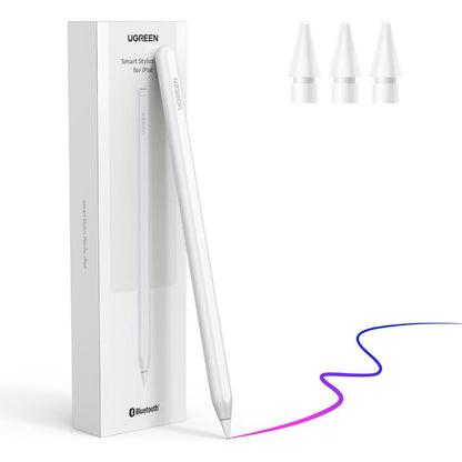 UGREEN LP653 15910 Wireless Charging Smart Stylus Pen for iPad | Magnetic Charging | Tilt Sensitivity | Palm Rejection | 9-Hour Battery | 1.5mm Nib